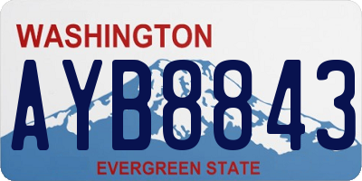 WA license plate AYB8843