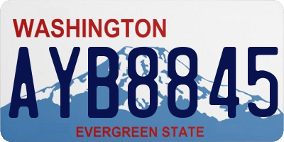 WA license plate AYB8845