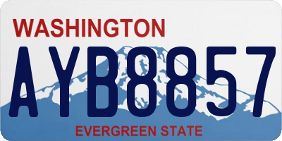 WA license plate AYB8857