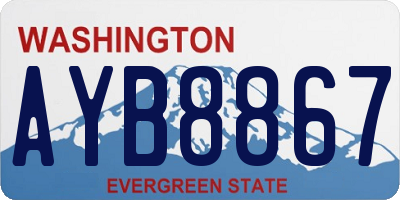 WA license plate AYB8867