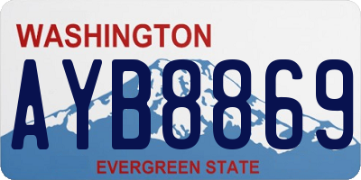 WA license plate AYB8869