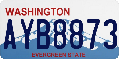 WA license plate AYB8873