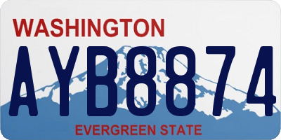 WA license plate AYB8874