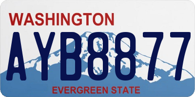 WA license plate AYB8877