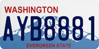 WA license plate AYB8881