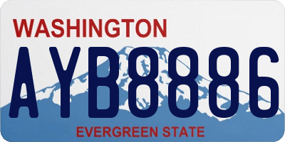 WA license plate AYB8886