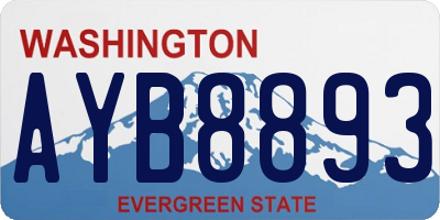 WA license plate AYB8893