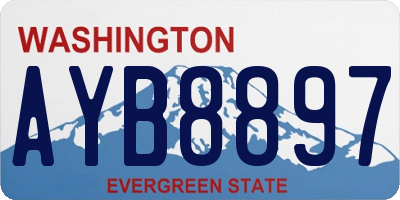 WA license plate AYB8897