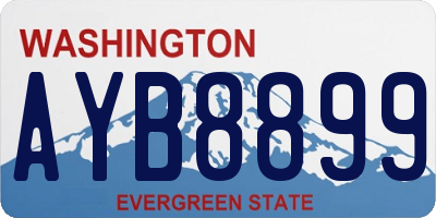 WA license plate AYB8899