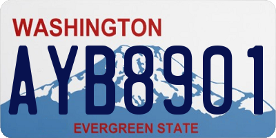 WA license plate AYB8901