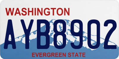 WA license plate AYB8902