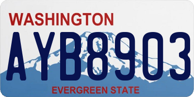 WA license plate AYB8903
