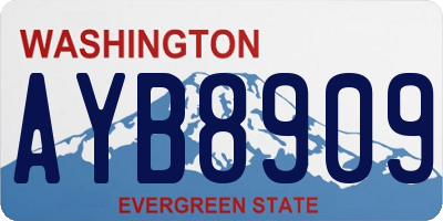 WA license plate AYB8909