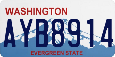 WA license plate AYB8914