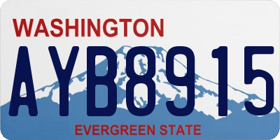 WA license plate AYB8915