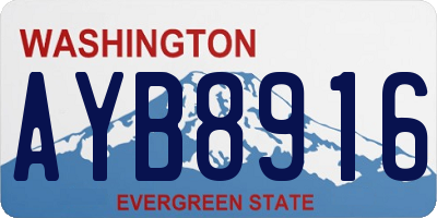 WA license plate AYB8916