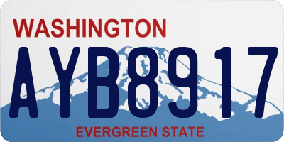 WA license plate AYB8917
