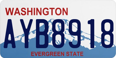 WA license plate AYB8918