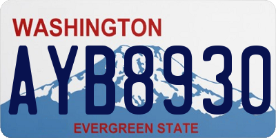 WA license plate AYB8930