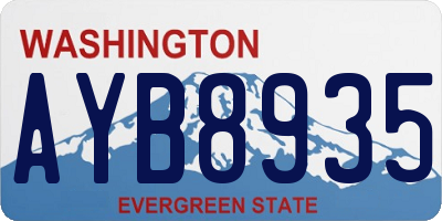 WA license plate AYB8935