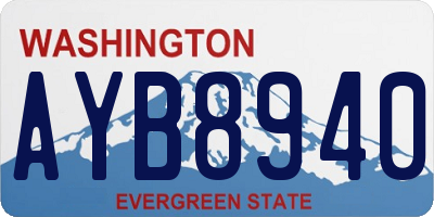 WA license plate AYB8940