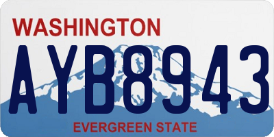 WA license plate AYB8943