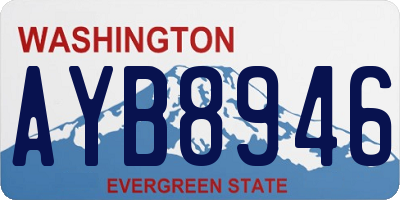 WA license plate AYB8946