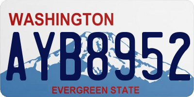 WA license plate AYB8952
