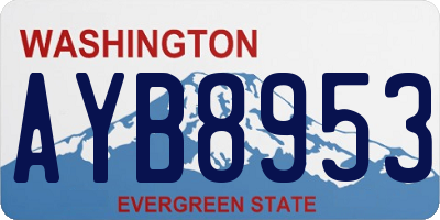 WA license plate AYB8953
