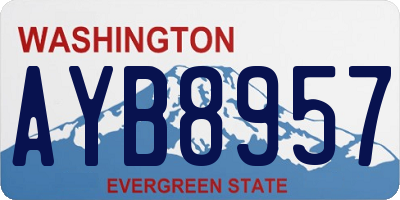 WA license plate AYB8957