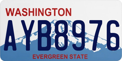 WA license plate AYB8976