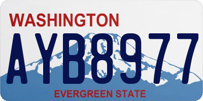WA license plate AYB8977