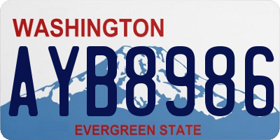 WA license plate AYB8986