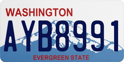 WA license plate AYB8991
