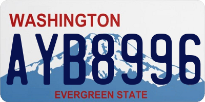 WA license plate AYB8996