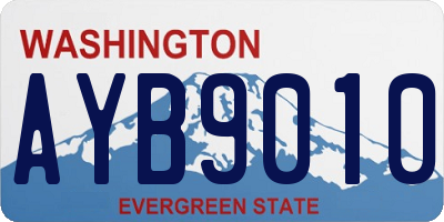 WA license plate AYB9010