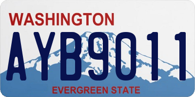 WA license plate AYB9011