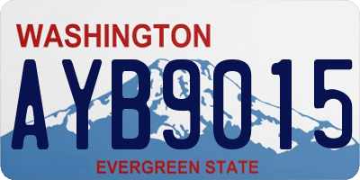 WA license plate AYB9015
