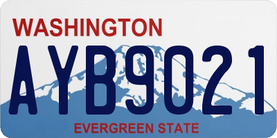 WA license plate AYB9021