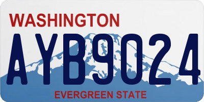 WA license plate AYB9024