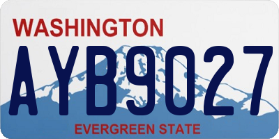WA license plate AYB9027