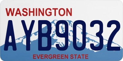 WA license plate AYB9032