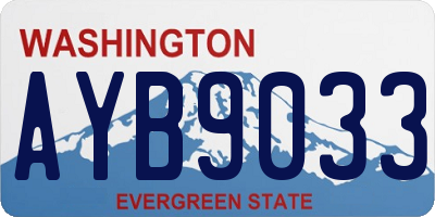 WA license plate AYB9033