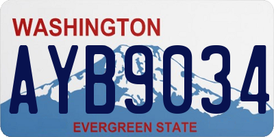 WA license plate AYB9034