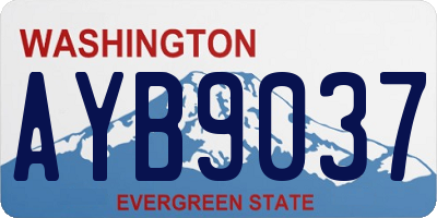 WA license plate AYB9037