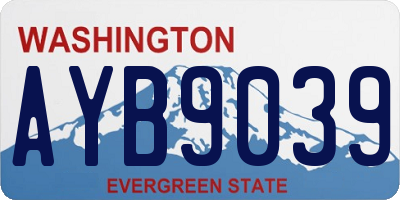 WA license plate AYB9039