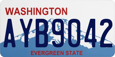 WA license plate AYB9042