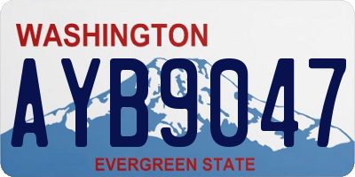 WA license plate AYB9047