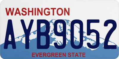 WA license plate AYB9052