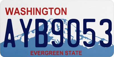 WA license plate AYB9053